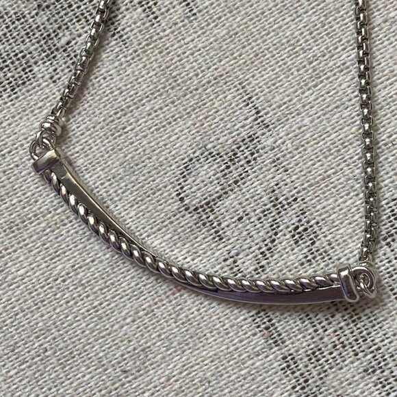 David Yurman Silver And Diamond Necklace - Picture 3 of 7